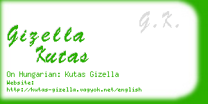 gizella kutas business card